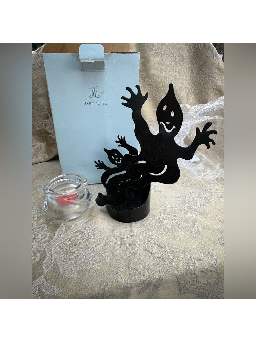 Partylite Shadowdancers Ghost Votive Holder - Picture 1 of 6